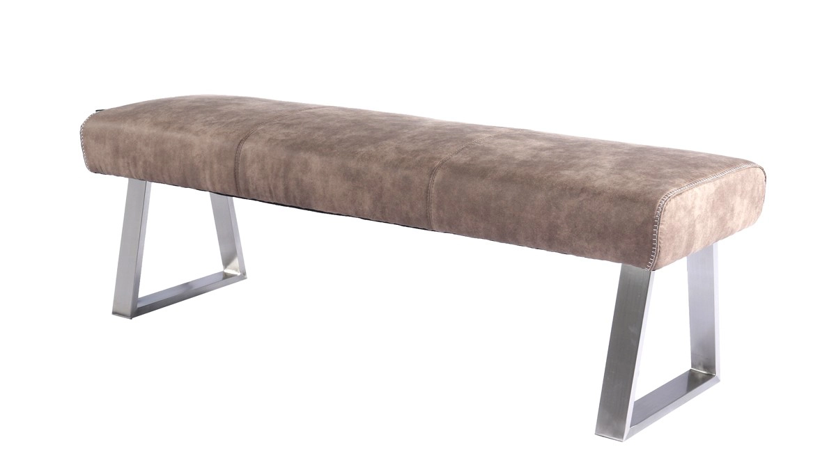 Zane Modern Brown Fabric Dining Bench