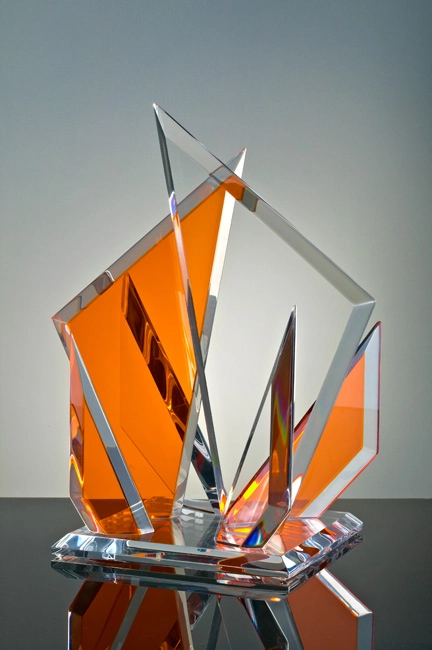Orange Modern Acrylic Sculpture 25