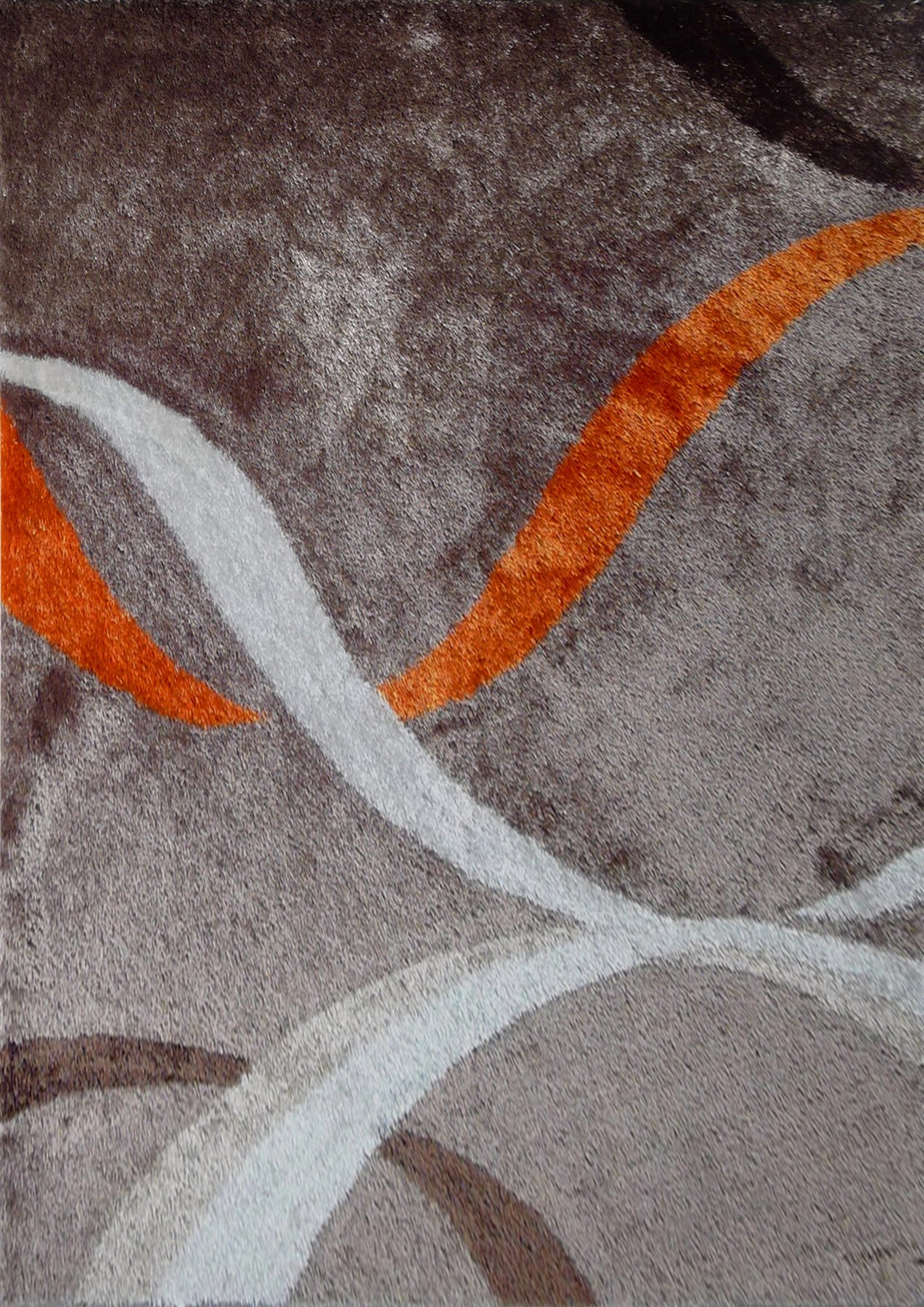 Mocha Hand Tufted Modern Shag Design 7214057