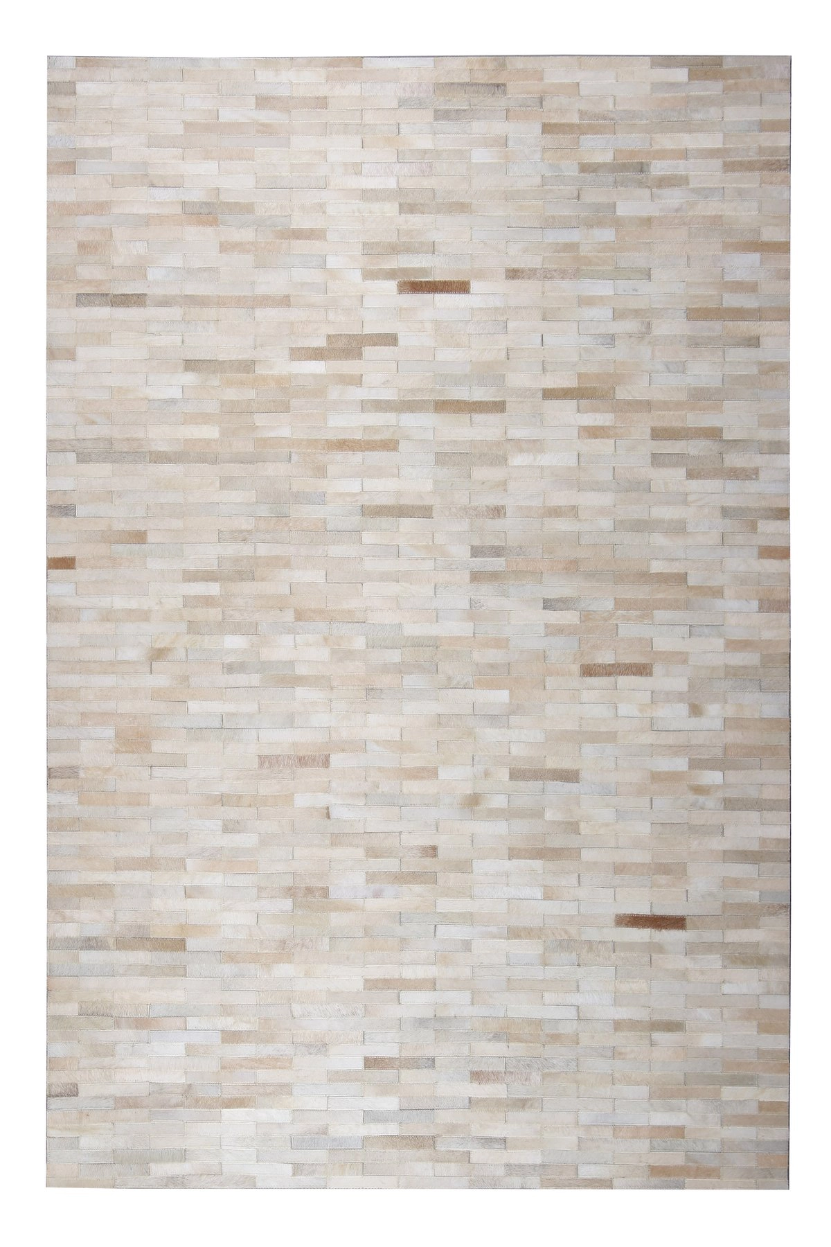 Beige Brick Handmade Leather Patchwork Cowhide 810