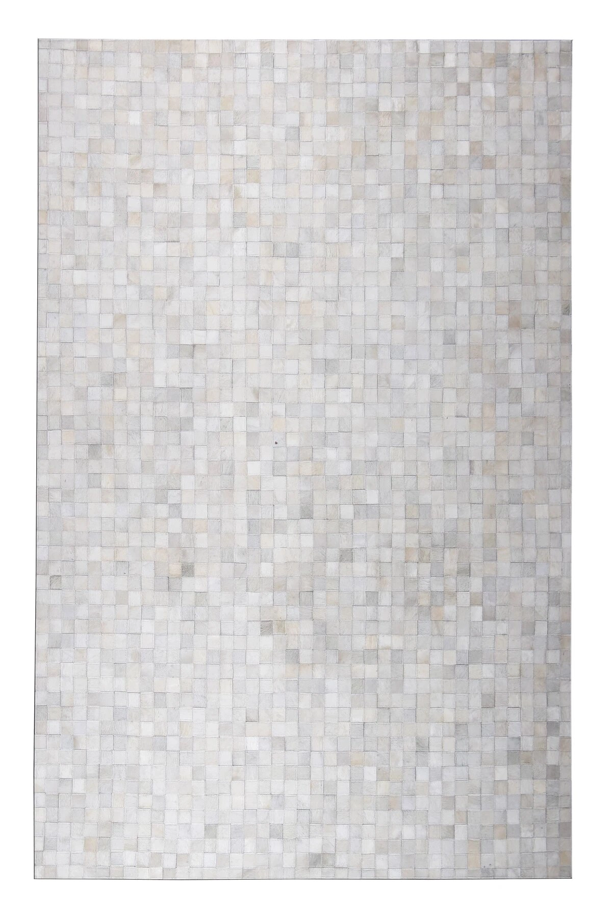 White Tikkul Handmade Leather Patchwork Cowhide 57