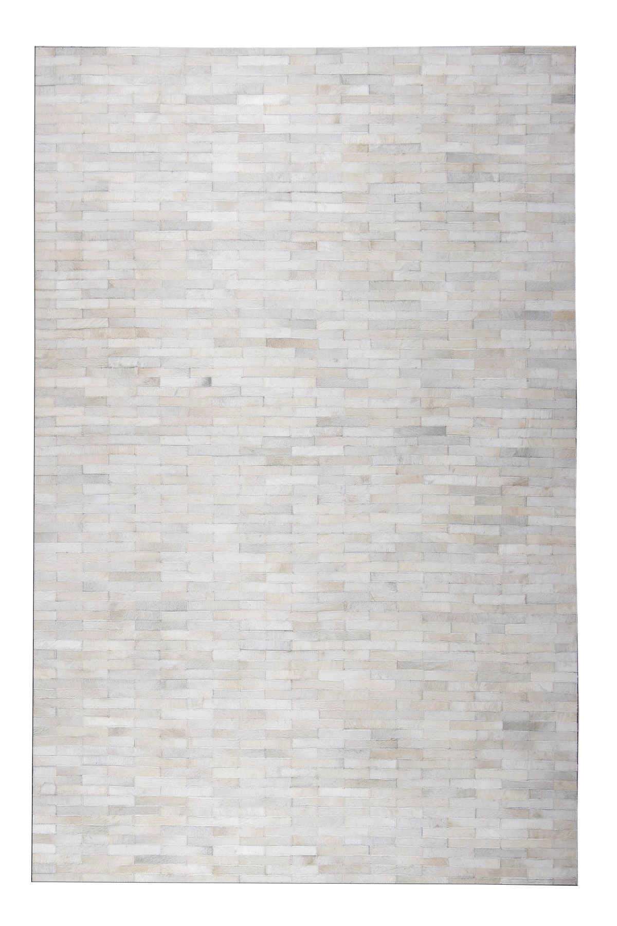 White Brick Handmade Leather Patchwork Cowhide 57
