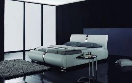 Rossetto White Eco Leather King Bed