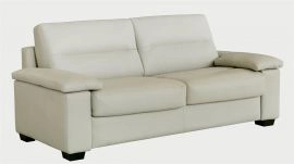 Off White Alto Italian Leather Sleeper Sofa