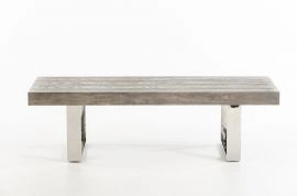 Lola Modern Grey Brush Bench