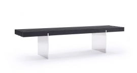 Oxnard Modern Black Ash Dining Bench