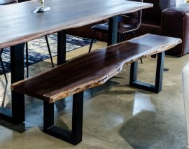 Taylor Modern Live Edge Wood Dining Bench