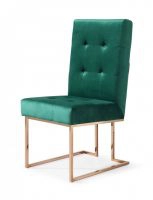 Legend Modern Green Velvet & Rosegold Dining Chair (set Of 2)