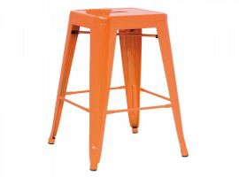 Detroit - Modern Orange Metal Barstool (set Of 4)
