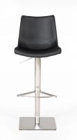 Aaron - Modern Black Eco-leather Bar Stool