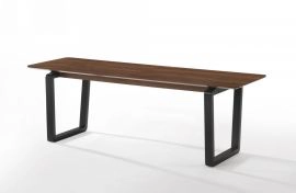 Escot - Modern Walnut & Black Bench