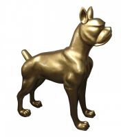 Large Gold Dog Sculpture