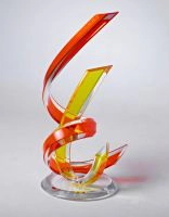Orange & Yellow Acrylic Sculpture 28