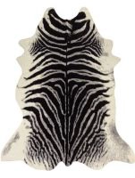 Modern Zebra Rustic Faux Fur Art Hide