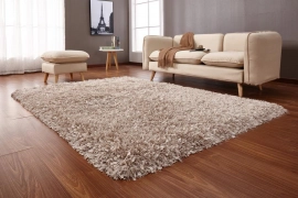 Ivory Modern Multi-Textural Crystal Shag 720057