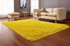 Yellow Modern Multi-Textural Crystal Shag 720057