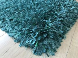 Teal Modern Multi-Textural Crystal Shag 720076