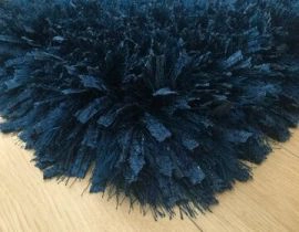 Blue Modern Multi-Textural Crystal Shag Navy 720076