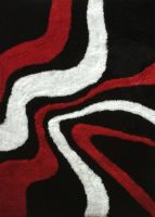 Red Hand Tufted Modern Shag Design 720020710