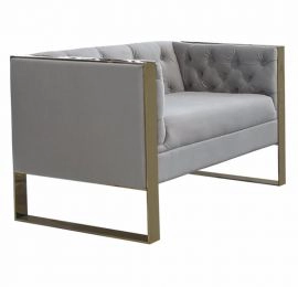 Italian Leather Loveseat Ua37