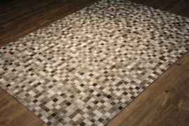 Brown Tikkul Handmade Leather Patchwork Cowhide 810