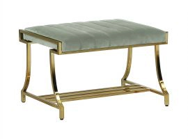 Art Deco Vanity Stool Camel