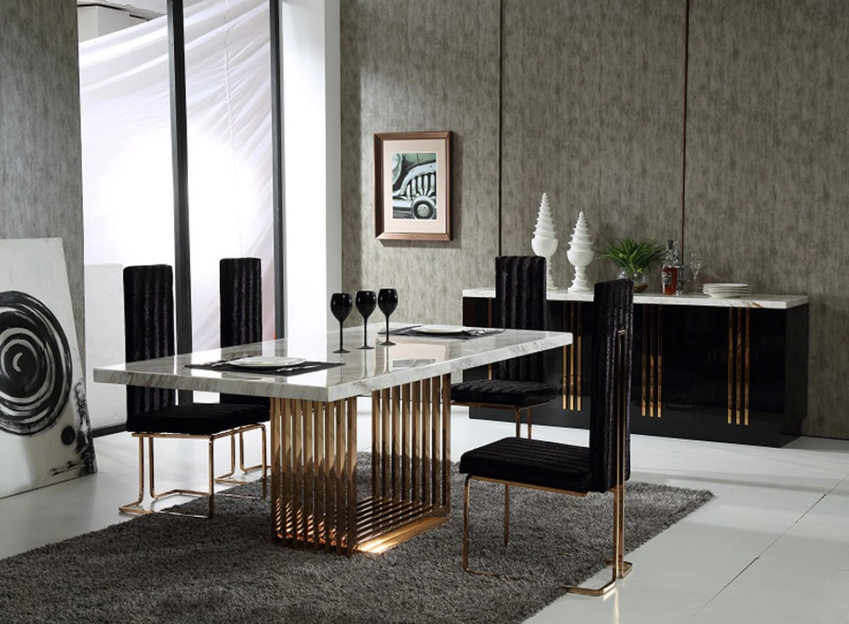 London Modern Marble Rosegold Table