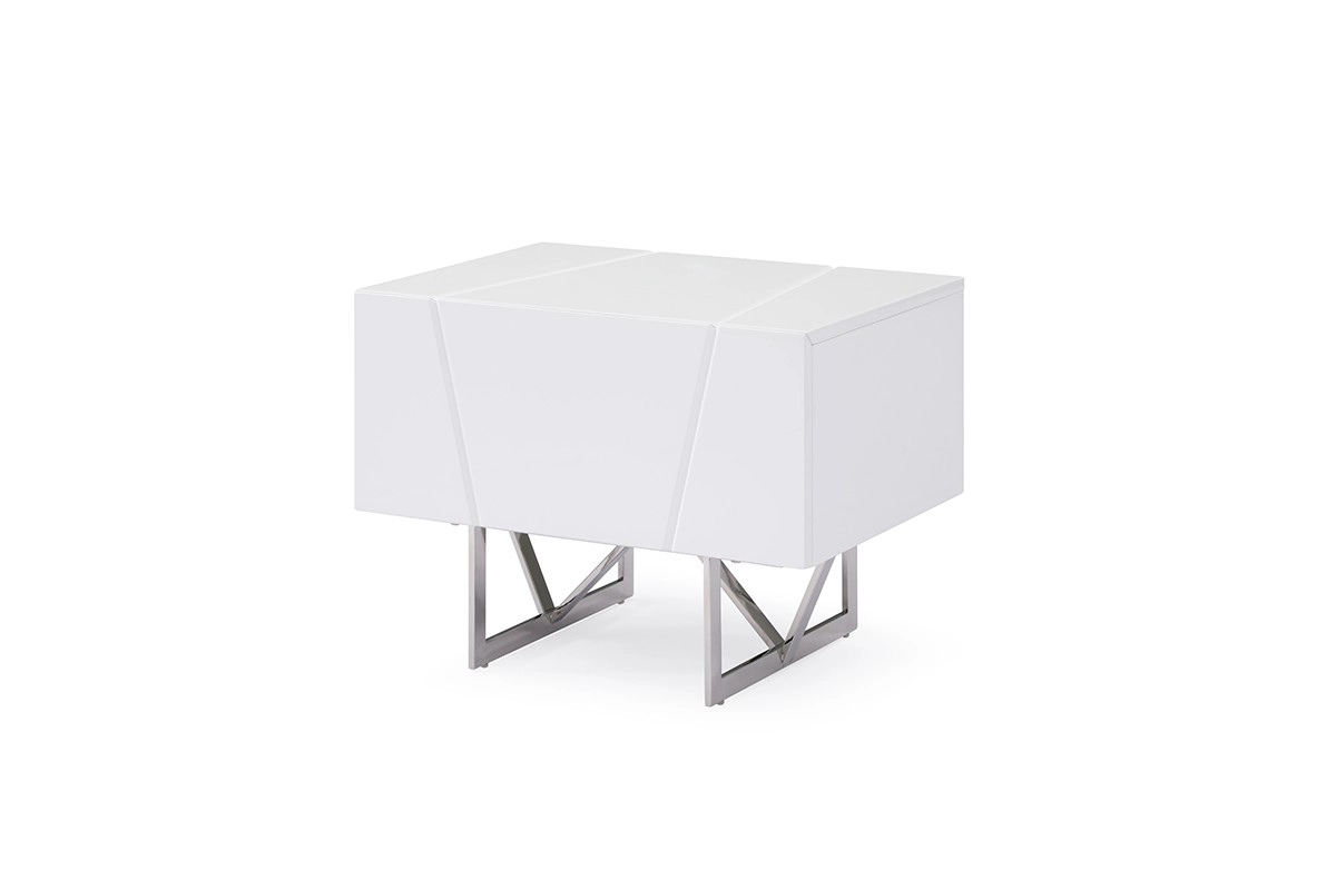 Chrysler Modern White Nightstand