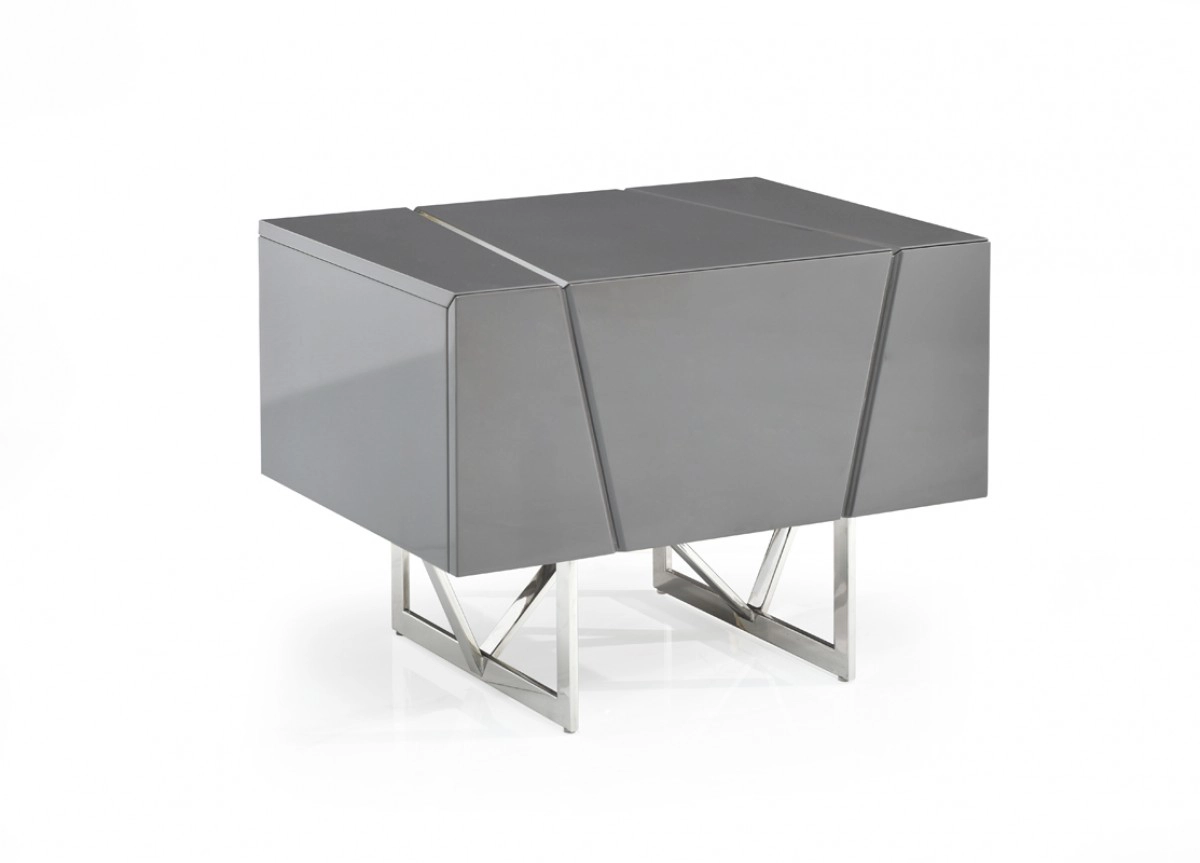 Chrysler Modern Grey Nightstand