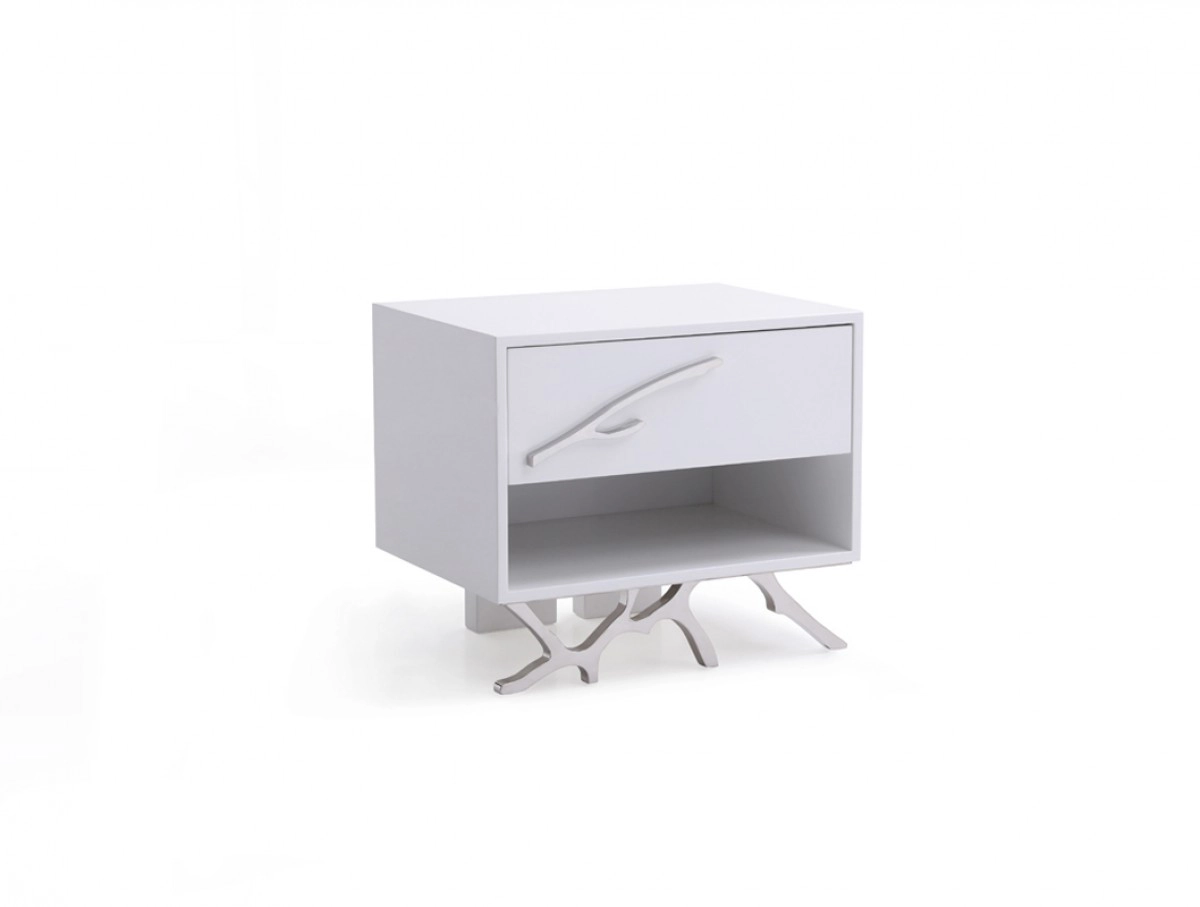 Legend Modern White Nightstand