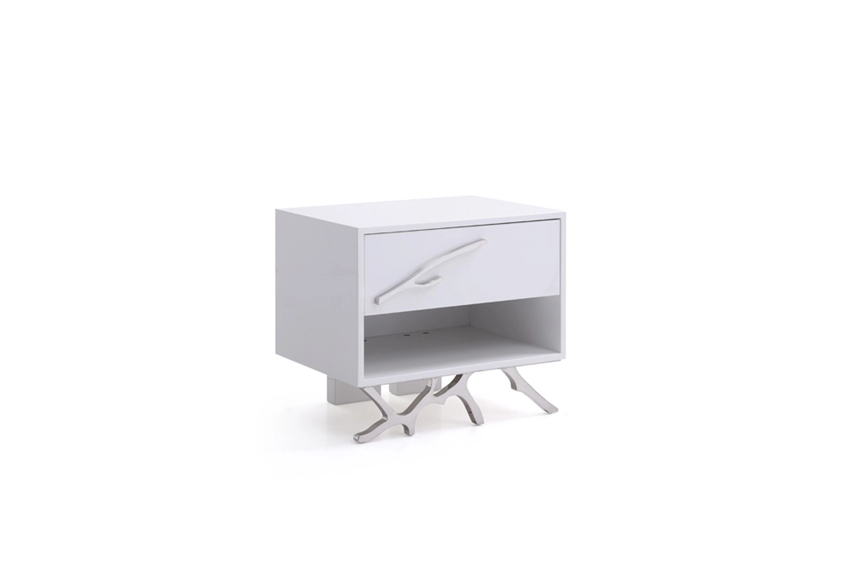Legend Modern White Nightstand