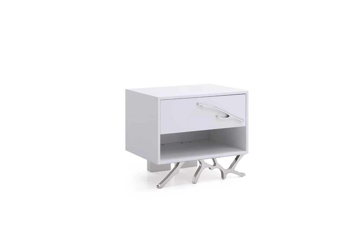 Legend Modern White Nightstand