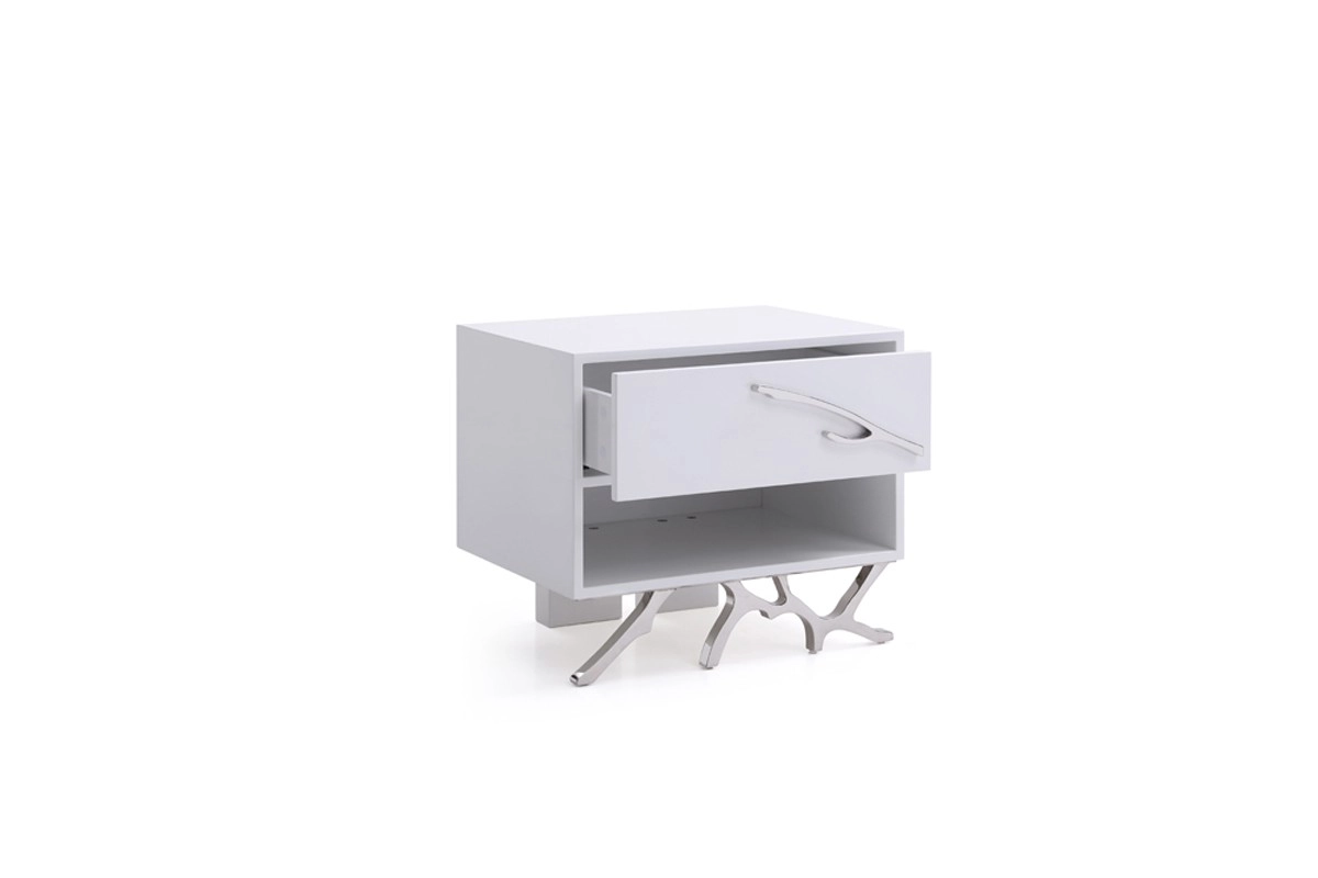 Legend Modern White Nightstand
