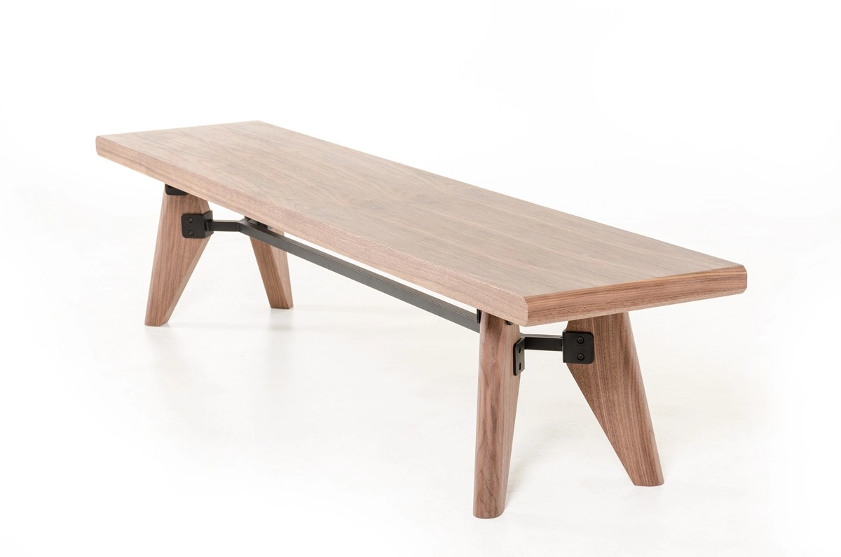 Kennedy Modern Walnut Dining Bench