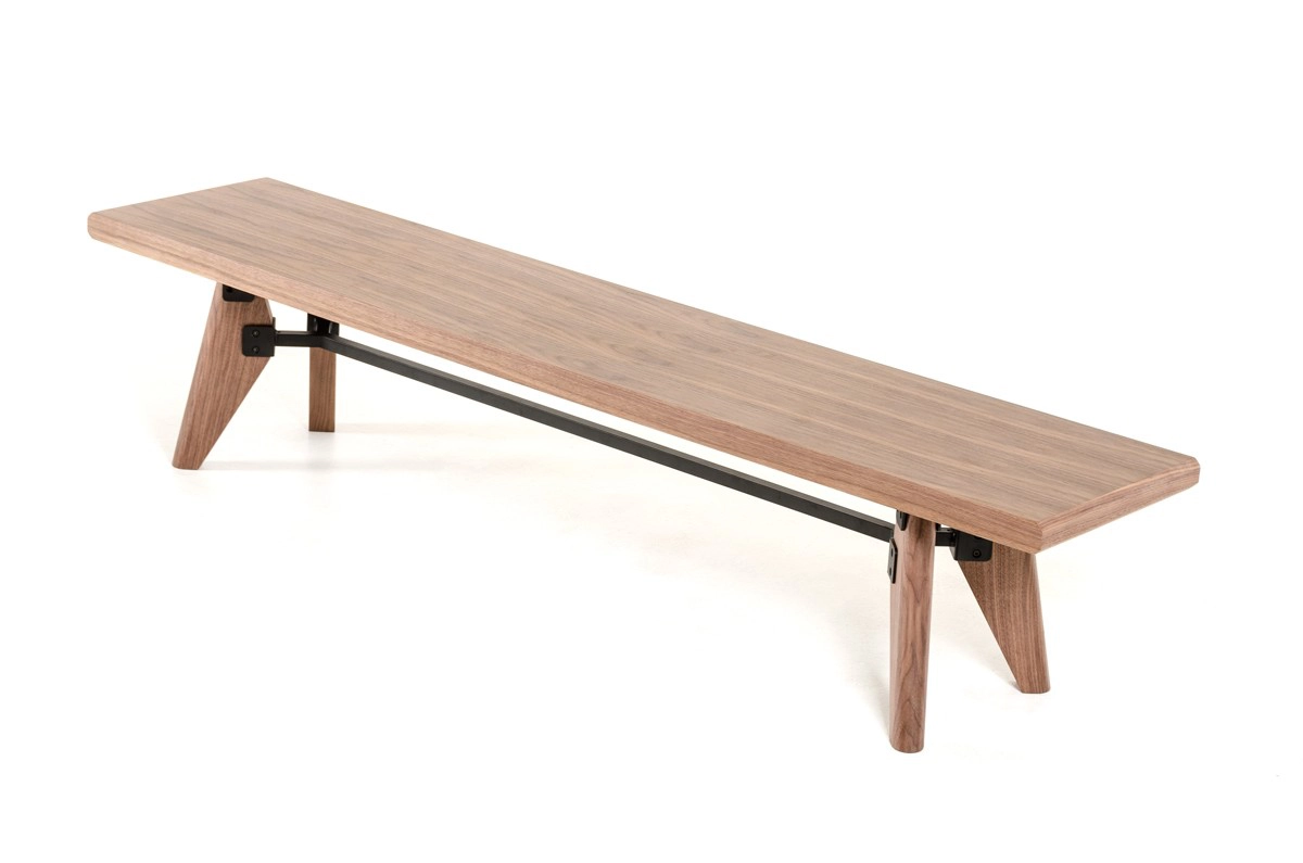 Kennedy Modern Walnut Dining Bench
