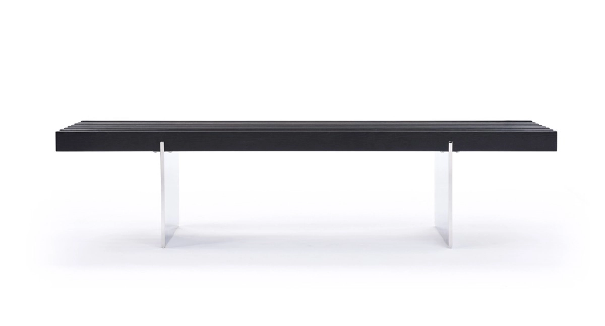 Oxnard Modern Black Ash Dining Bench