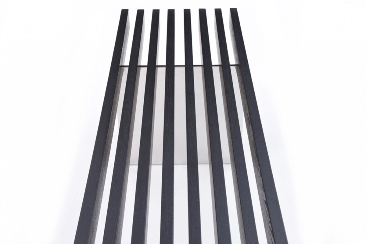 Oxnard Modern Black Ash Dining Bench