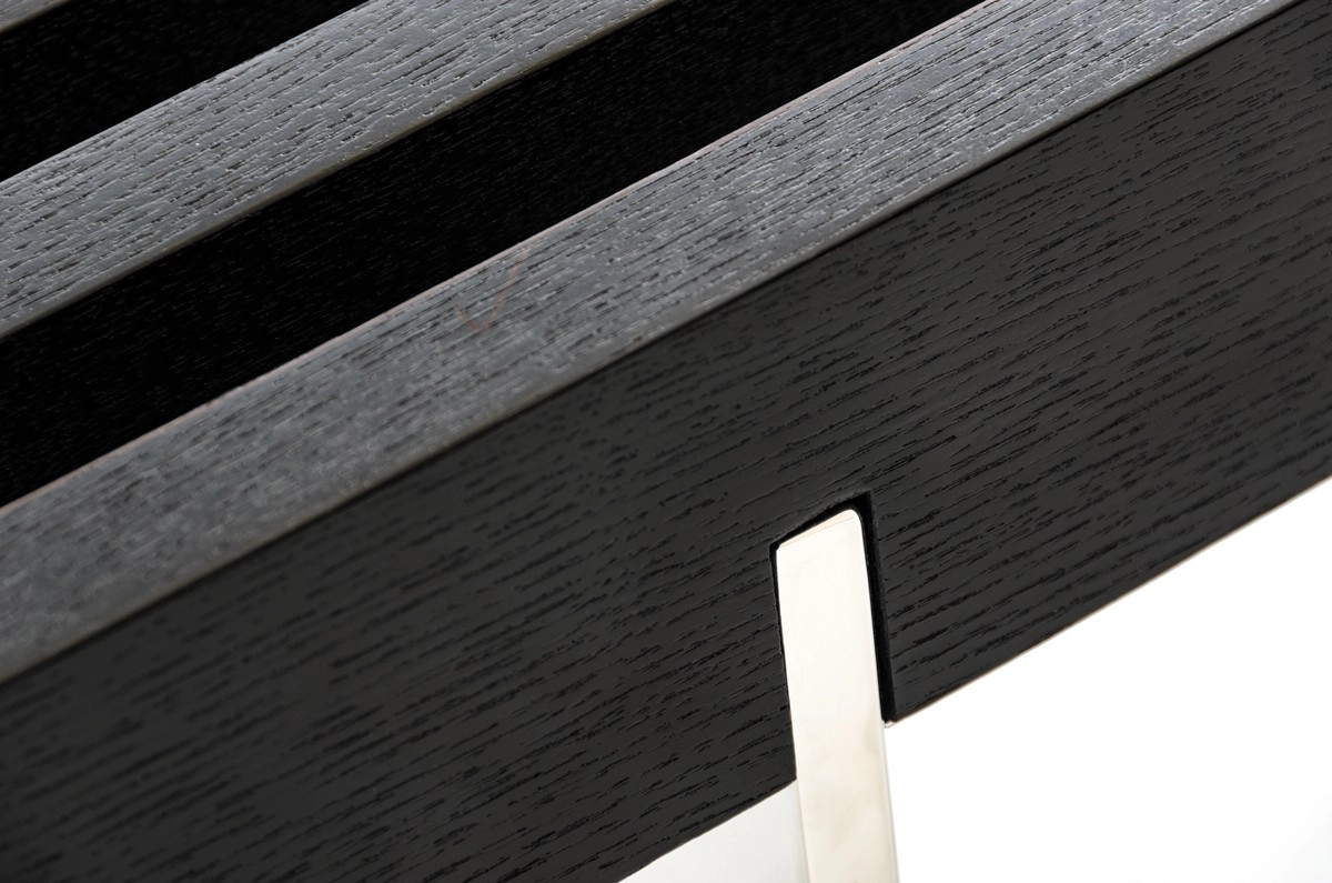 Oxnard Modern Black Ash Dining Bench