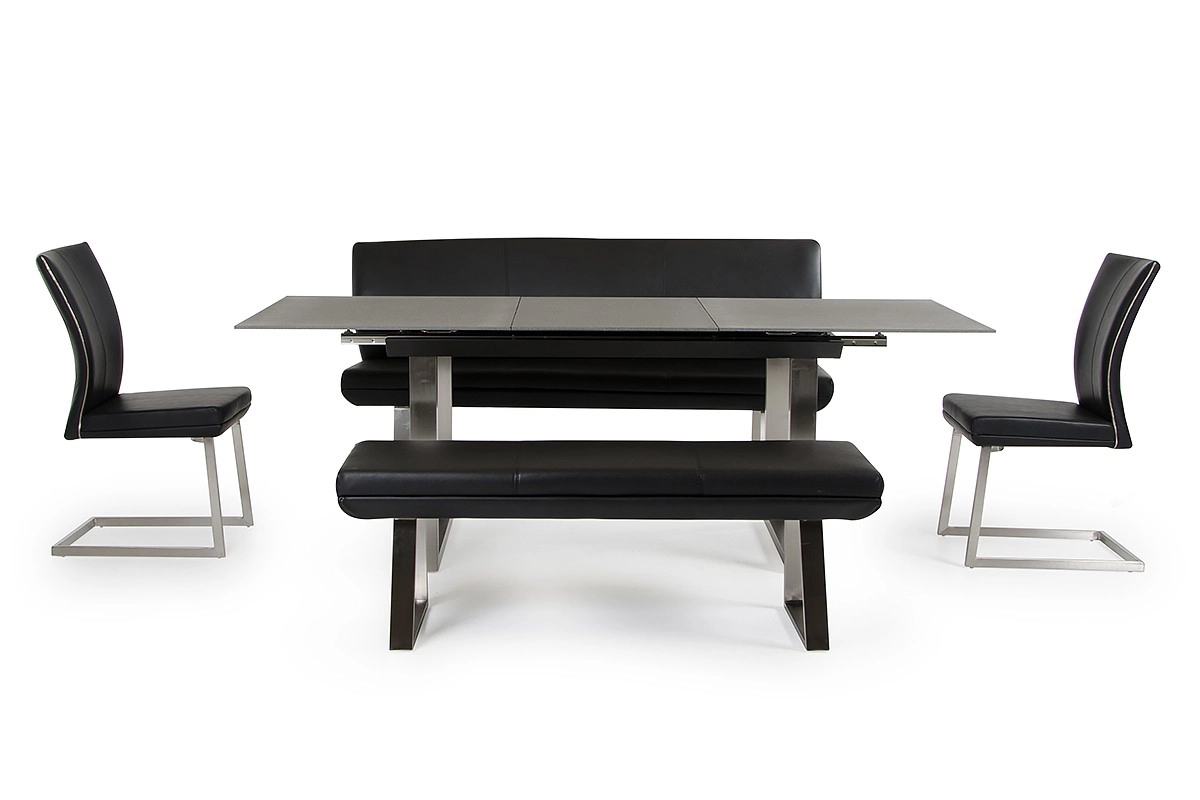 Magnus Modern Black Dining Bench