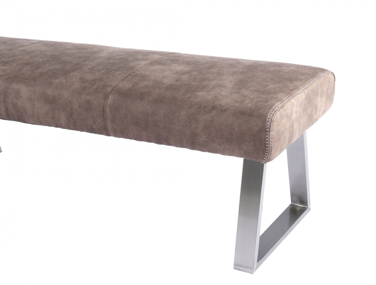 Zane Modern Brown Fabric Dining Bench