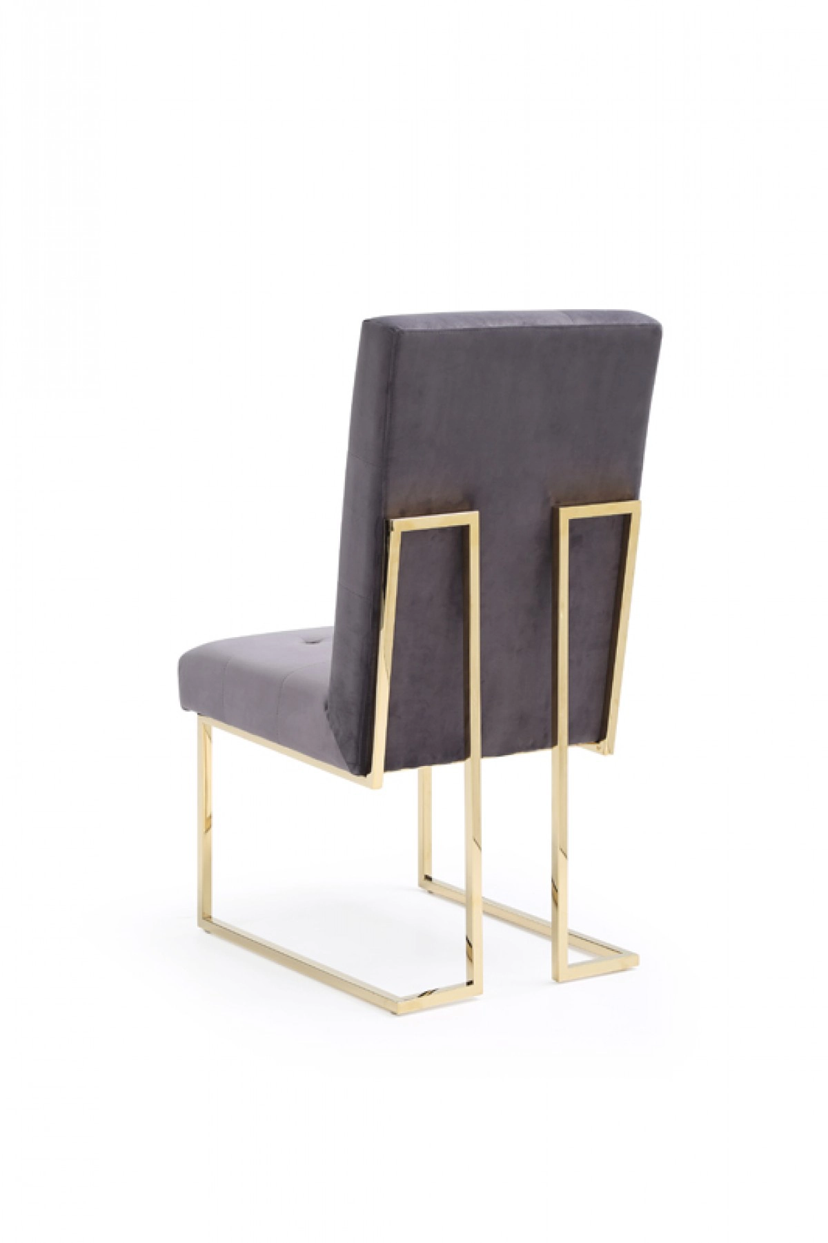 Legend Modern Grey Fabric & Gold Dining Chair (set Of 2)