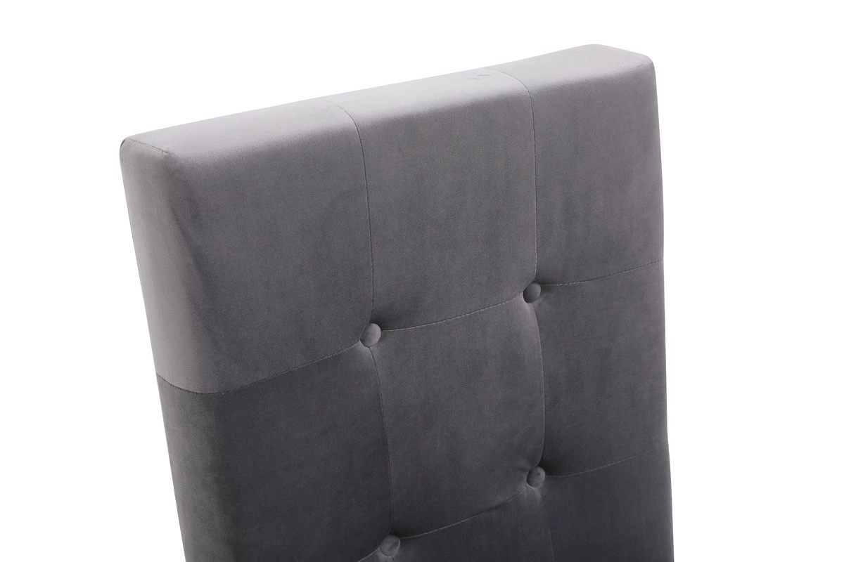 Legend Modern Grey Fabric & Stainless Steel Dining Chair (set Of