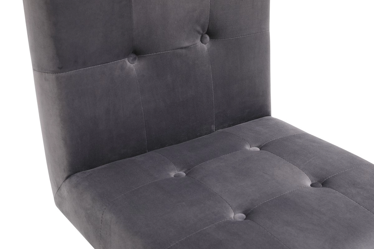 Legend Modern Grey Fabric & Stainless Steel Dining Chair (set Of