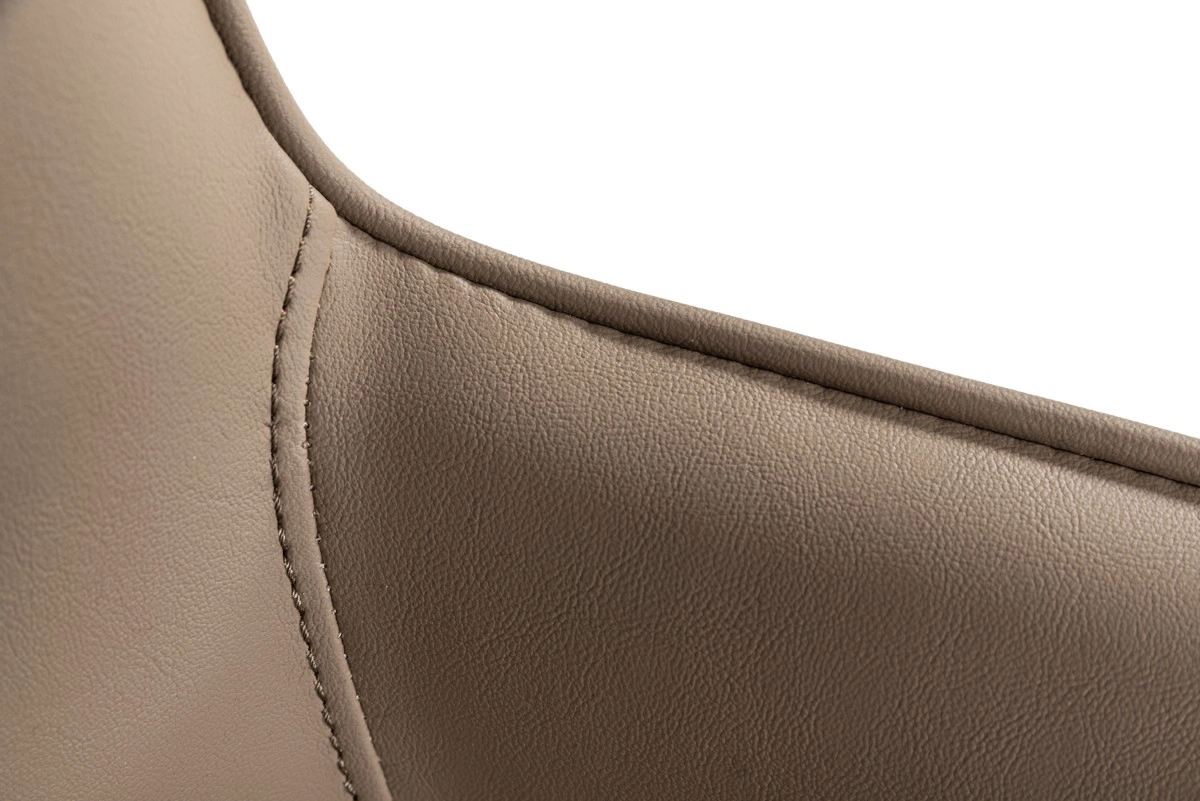 Coreen Modern White & Brown Bonded Leather Accent Chair