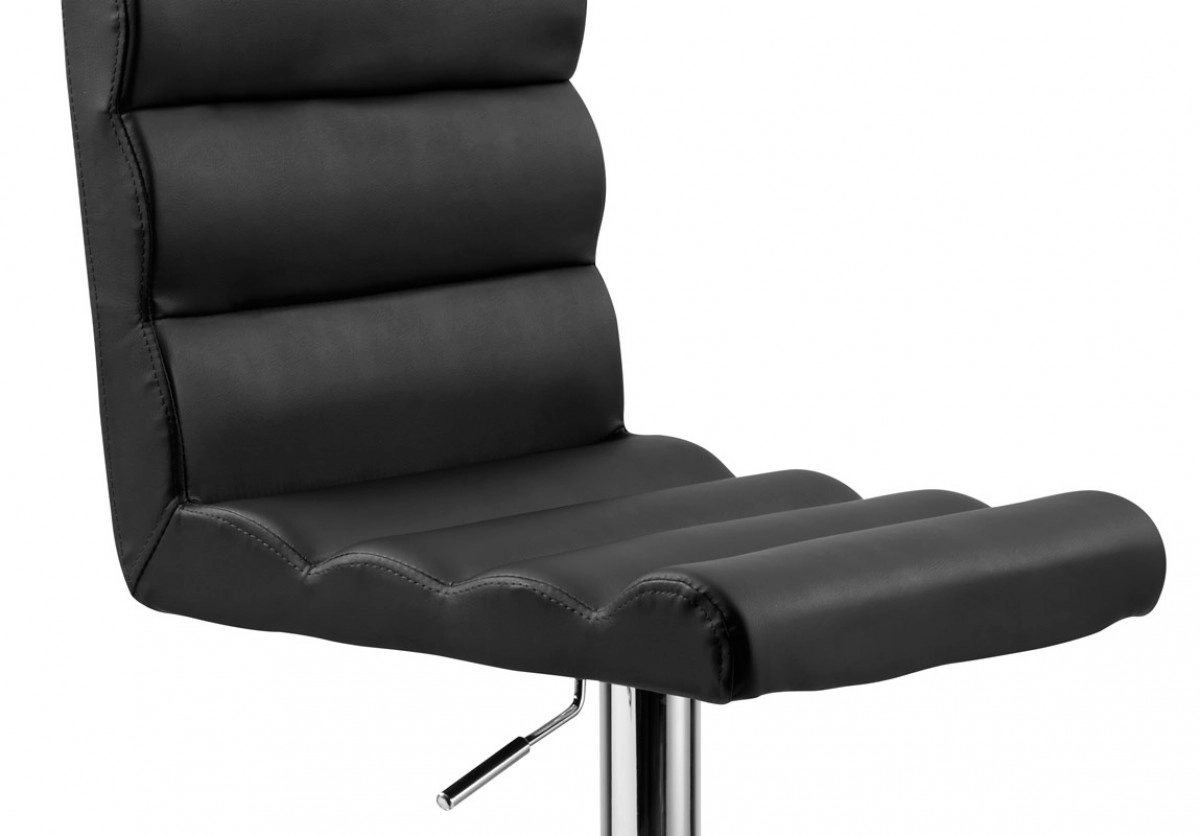 T1066 - Eco-leather Contemporary Black Barstool