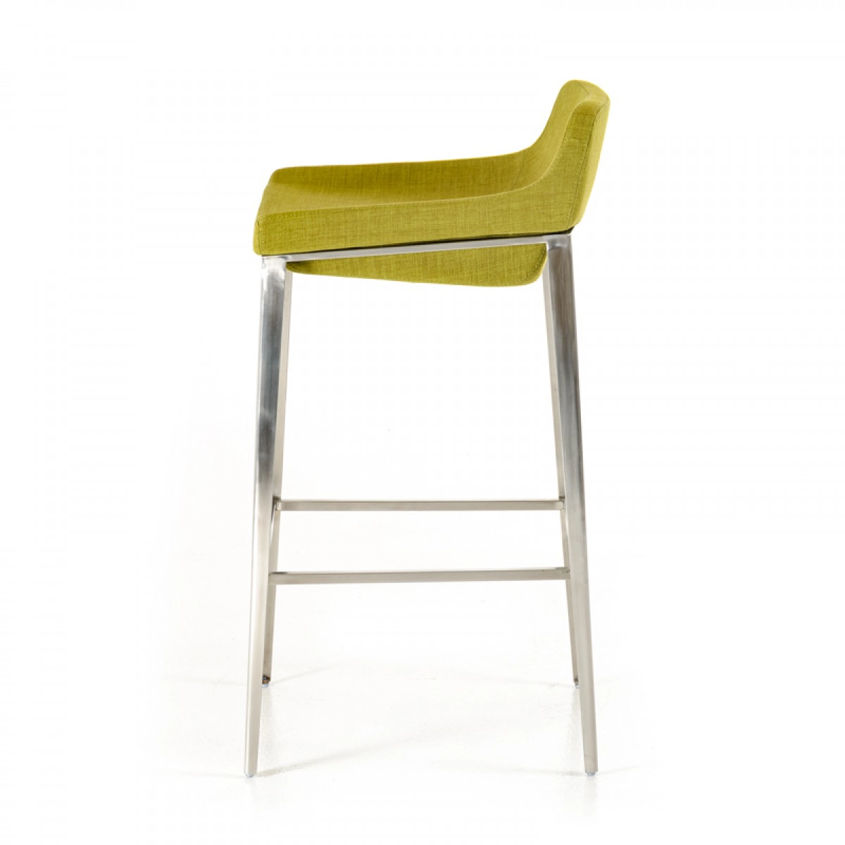 Adhil Modern Green Fabric Bar Stool