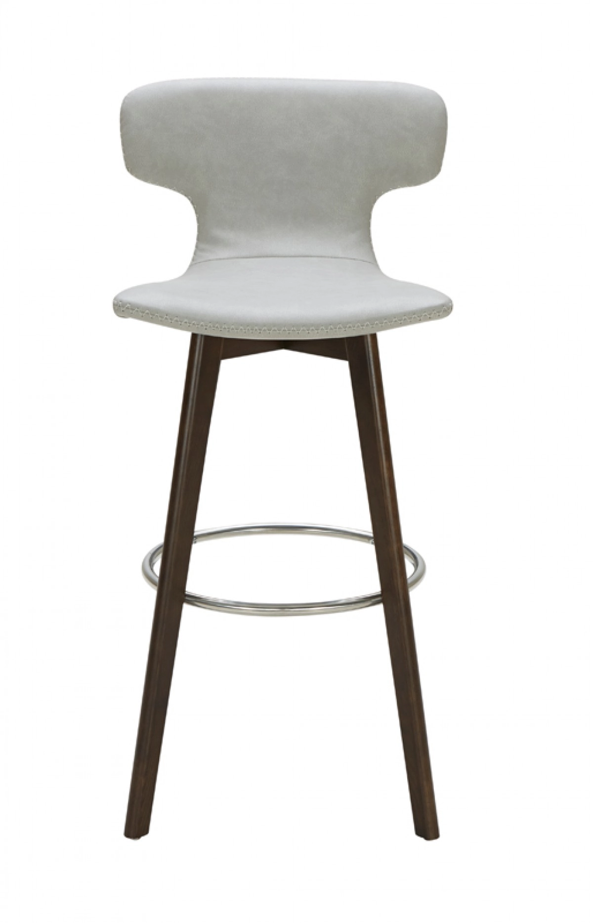 Zach Modern Grey Eco-leather Bar Stool