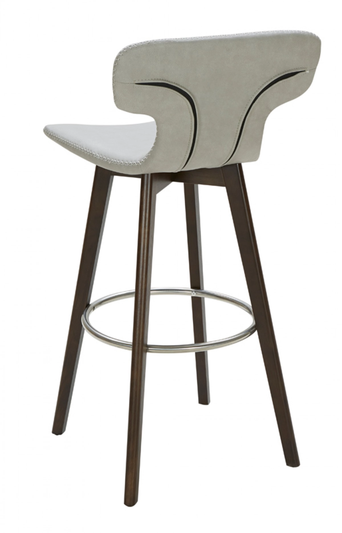Zach Modern Grey Eco-leather Bar Stool