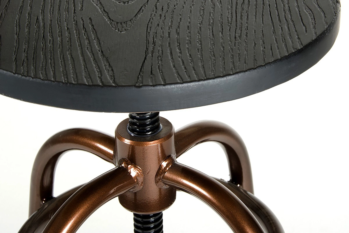 Fritch Modern Black & Bronze Bar Stool