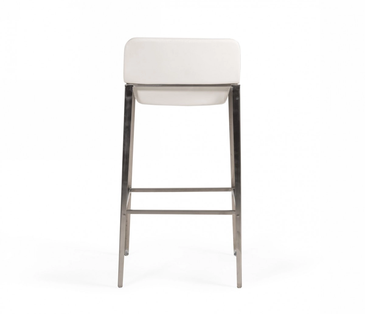 Adhil - Modern White Leatherette Bar Stool